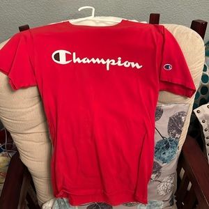 Adult small red champion tee